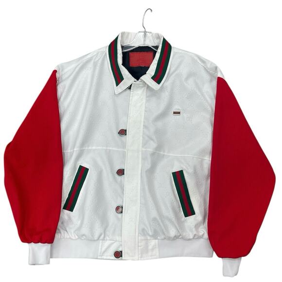 Dapper Dan VTG Authentic 90s Perforated Bomber Jacket SZ XXL - Picture 1 of 7